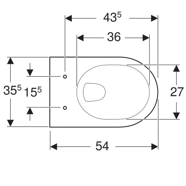Унитаз подвесной Geberit Renova 203040000