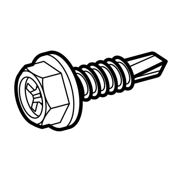 Болт с шестигранной головкой с крестообразным шлицем Duofix, самонарезной