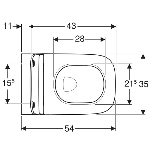 Унитаз подвесной безободковый Rimfree в комплекте с сиденьем (сэндвич) с плавным закрыванием SoftClose 500.685.01.2 Smyle Square 