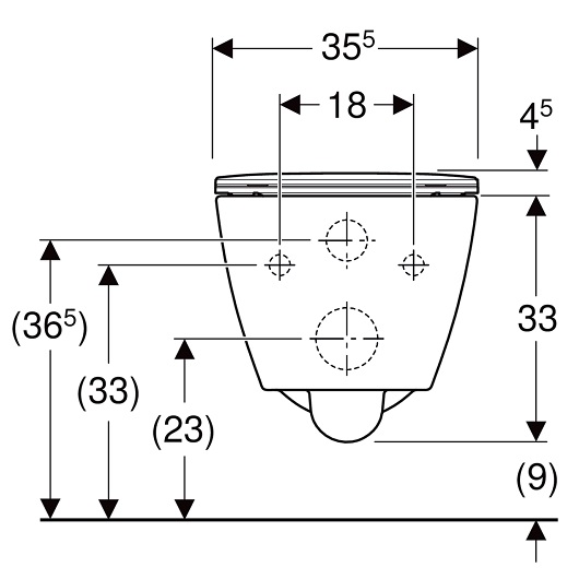 Унитаз подвесной безободковый Rimfree в комплекте с сиденьем (сэндвич) с плавным закрыванием SoftClose 500.685.01.2 Smyle Square 