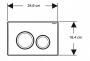Кнопка смыва Geberit Delta 20 115.127.46.1, хром матовый