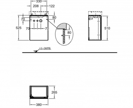 Тумба под раковину 40 см Geberit Xeno² 500.502.01.1