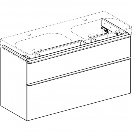 Тумба для комплекта 118 см Geberit Smyle Square 500.356.JK.1, темно-серый