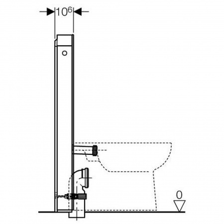 Сантехнический модуль Geberit Monolith Standard 131.001.SQ.1 для напольного унитаза ,стекло умбра