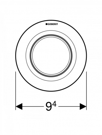 Кнопка смыва для унитаза Geberit Type 01 116.041.21.1 хром глянец