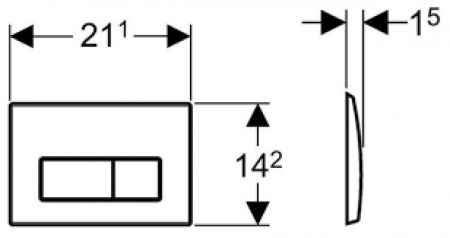 Кнопка смыва Geberit Omega70 115.083.SI.1