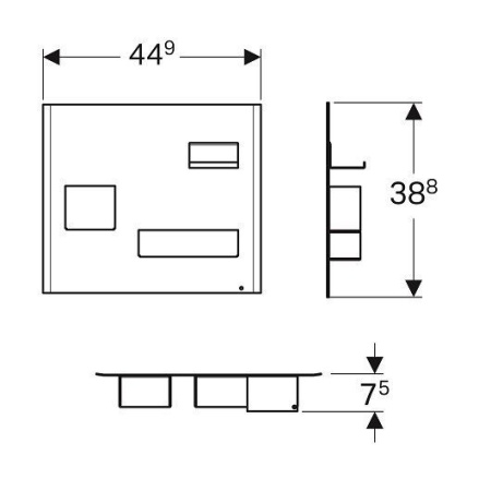Комплект магнитной доски Geberit 449 x 388 x 75 мм, цвет: белый 500.649.01.2 