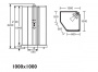 Задняя стенка душевой кабины 100x100 Ido Showerama 8-5 4985113011 серебристый профиль+ тонированное стекло
