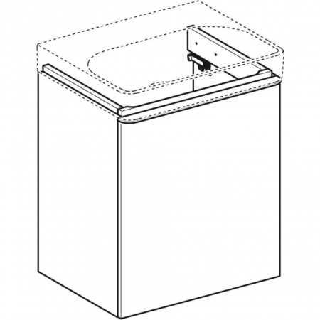 Тумба для комплекта 54 см Geberit Smyle Square 500.366.JK.1, темно-серый