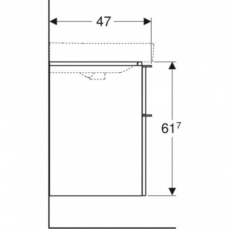 Тумба для комплекта 118 см Geberit Smyle Square 500.356.JK.1, темно-серый