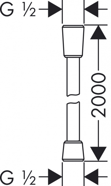 Душевой шланг hansgrohe Isiflex с защитой от перекручивания 200 см, хром 28274000