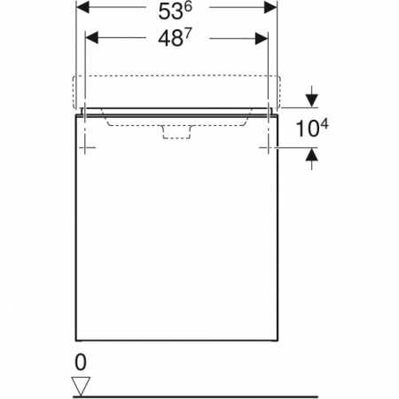 Тумба для комплекта 54 см Geberit Smyle Square 500.366.00.1, белый глянец