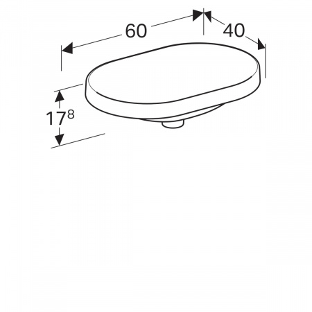 Раковина 60 см Geberit VariForm 500.730.01.2