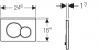 Смывная клавиша Geberit Sigma 01 115.770.DW.5 черный  RAL 9005