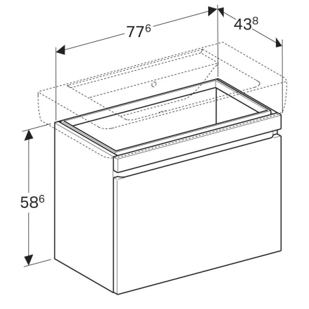 Тумба под раковину 80 см Geberit Renova Nr.1 Plan 869850000