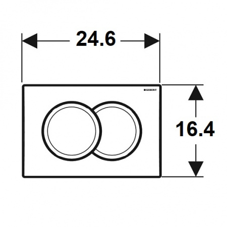 Кнопка смыва Geberit Delta01 для двойного смыва матовый хром (115.107.46.1)