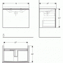 Тумба под раковину 75 см Geberit (Keramag) Acanto 500.611.01.2